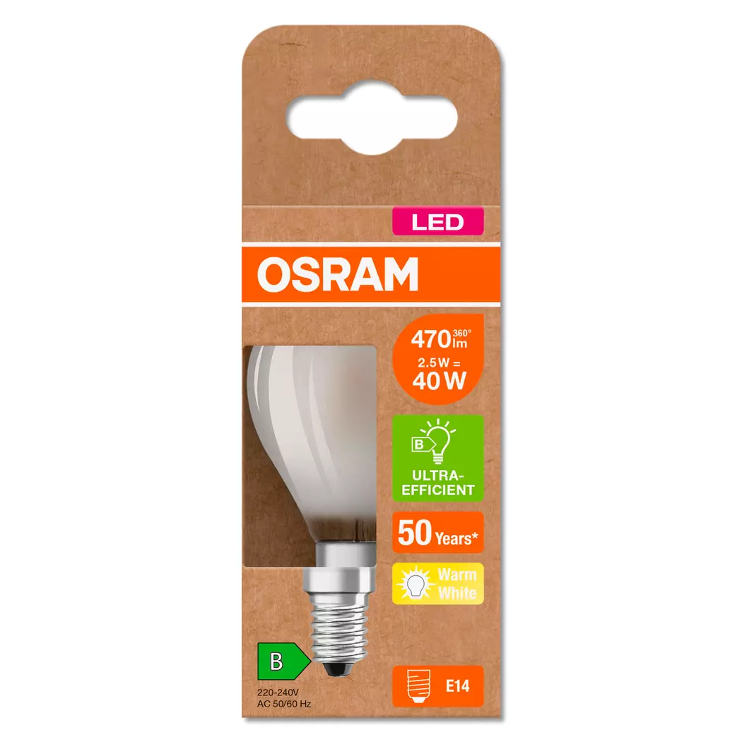 LED-Tropfen E14/2,5 Watt/Energie B