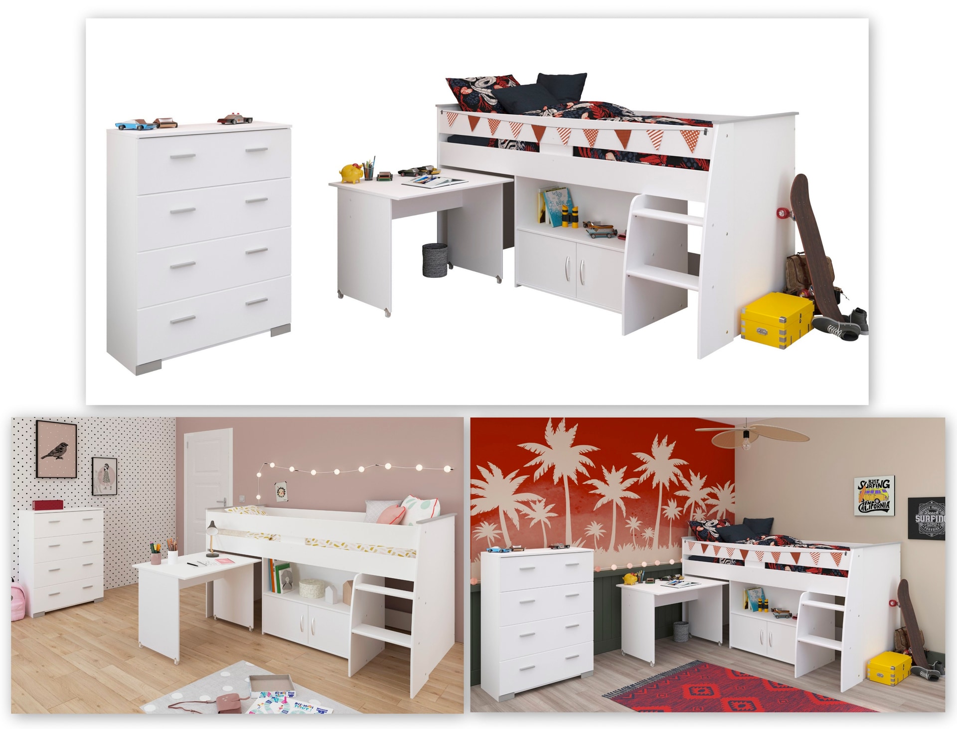 Parisot Kinderzimmer REVERSE 13 2-teilig weiß