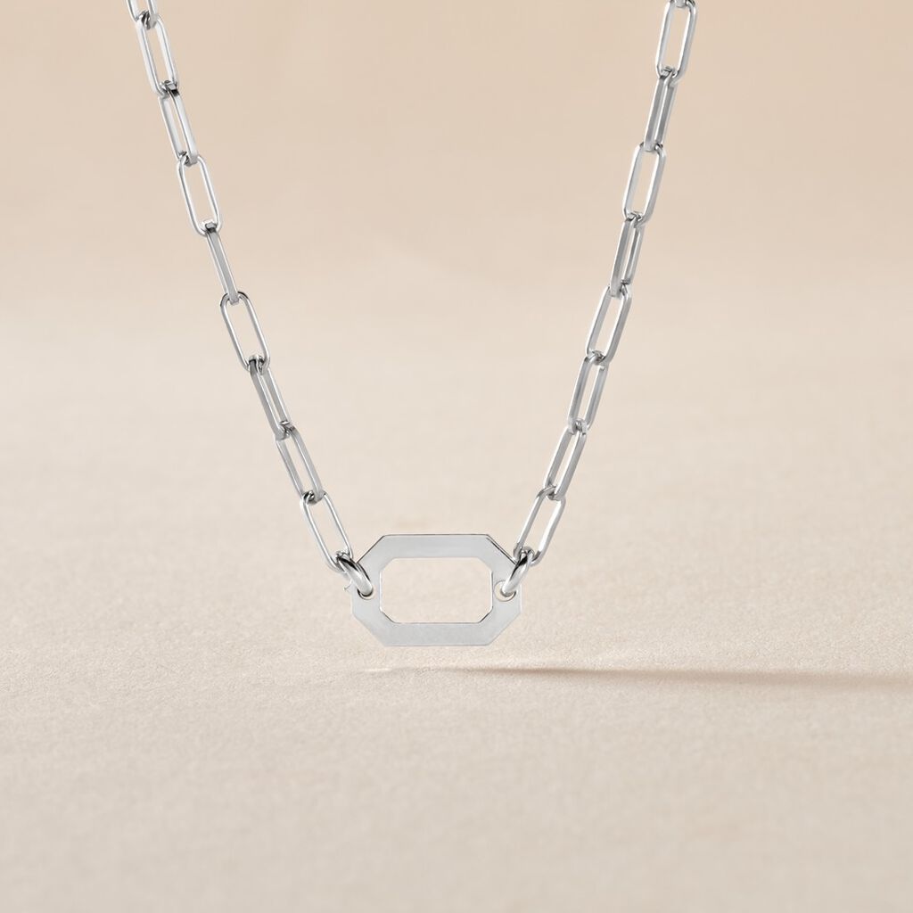 Collier Soho Argent Blanc