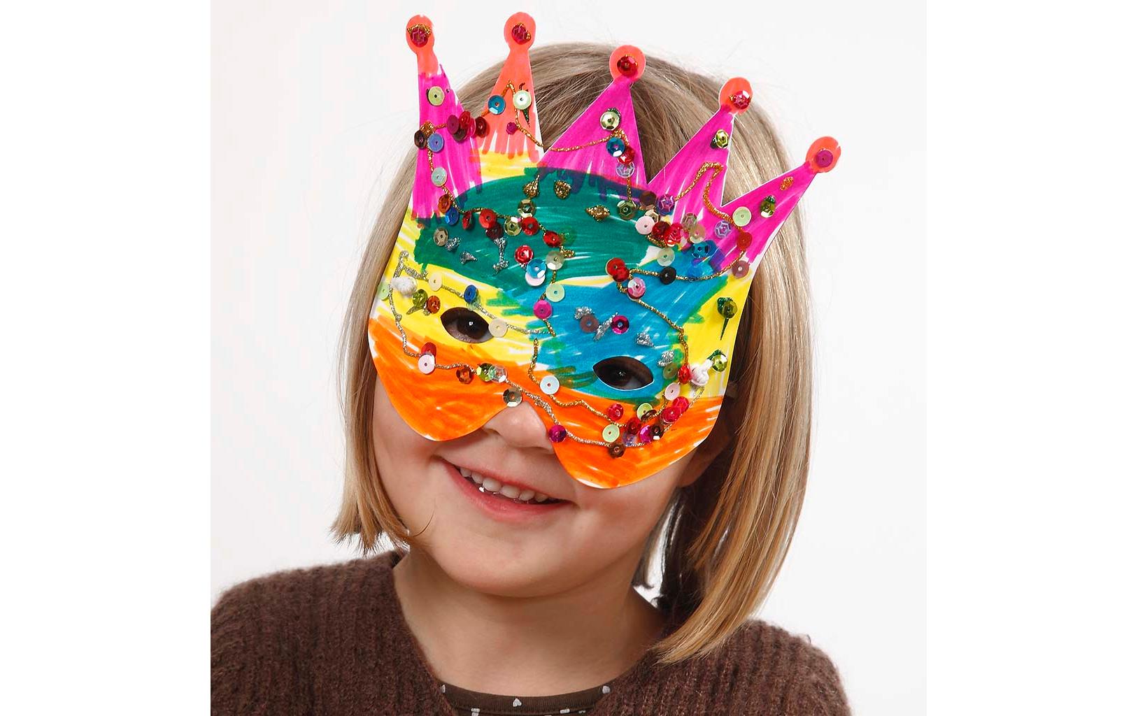 Partyaccessoire Masken 100 StückMasken mit elastischem Band