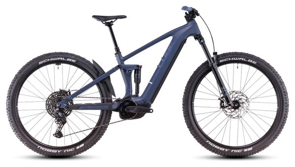 VTT Électrique Tout-Suspendu Cube Stereo Hybrid One44 Pro 800 Shimano Cues 11V 800 Wh 29'' Bleu Gris Ink 2025