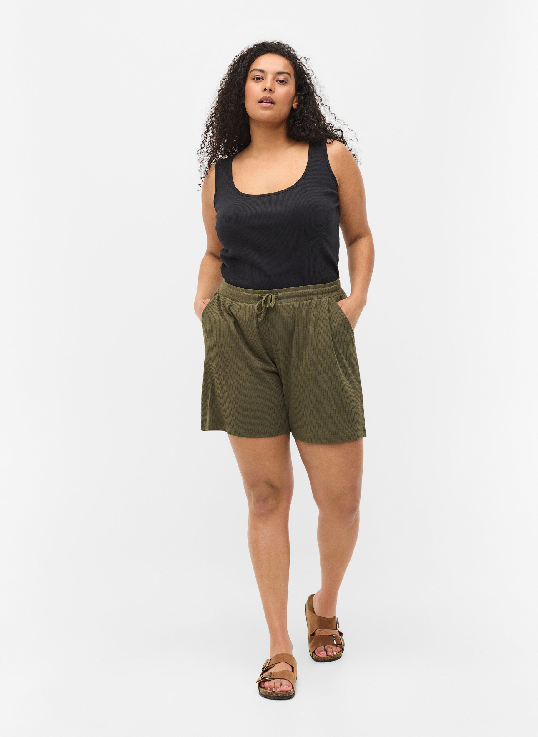 2-pak basis tanktop i rib