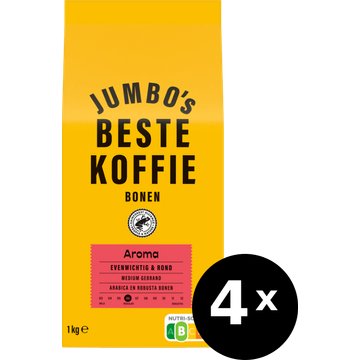Jumbo's beste koffiebonen aroma 4 x 1kg