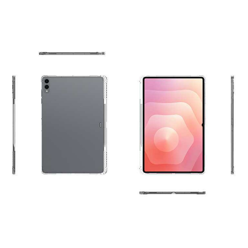 Samsung Galaxy Tab S11 Ultra Gummi Case Hülle Air Cushion Fallschutz   S-Pen Aussparung - Transparent