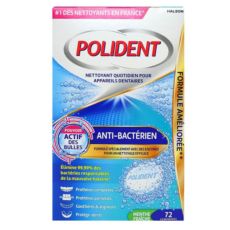 Anti-bactérien nettoyant appareil dentaire 72 comprimés
