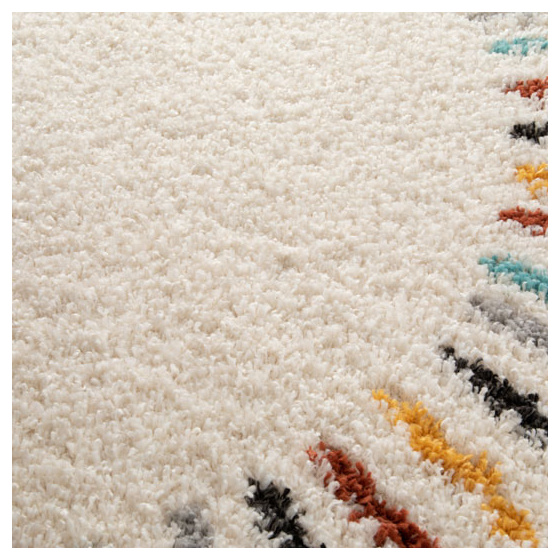 Tapis rond chambre d'enfant berbère - adel - beige et traits multicolore - ø 160 cm