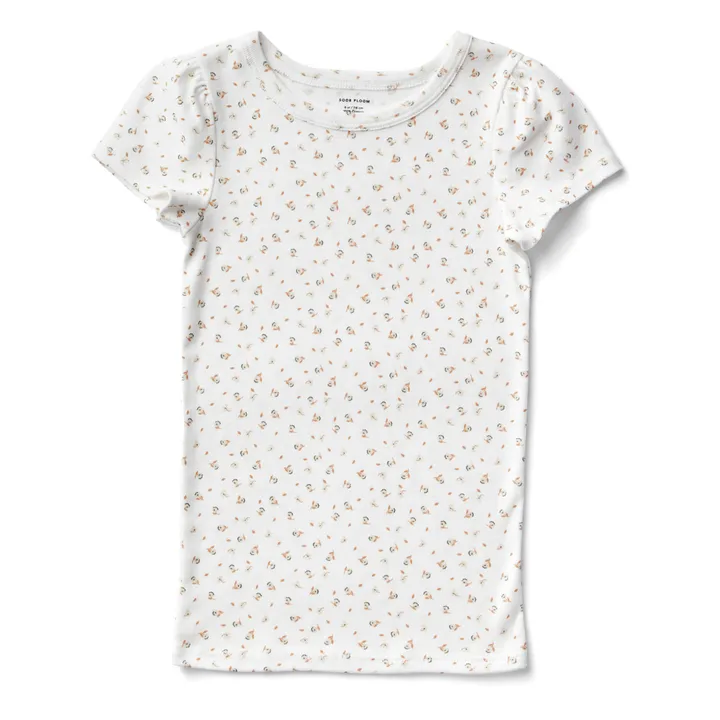 Soor Ploom T-Shirt Fleuri Pouf | Blanc