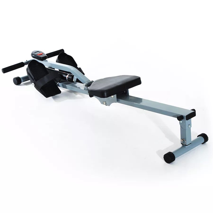 HOMCOM Ruderzugmaschine mit LCD Display grau, schwarz