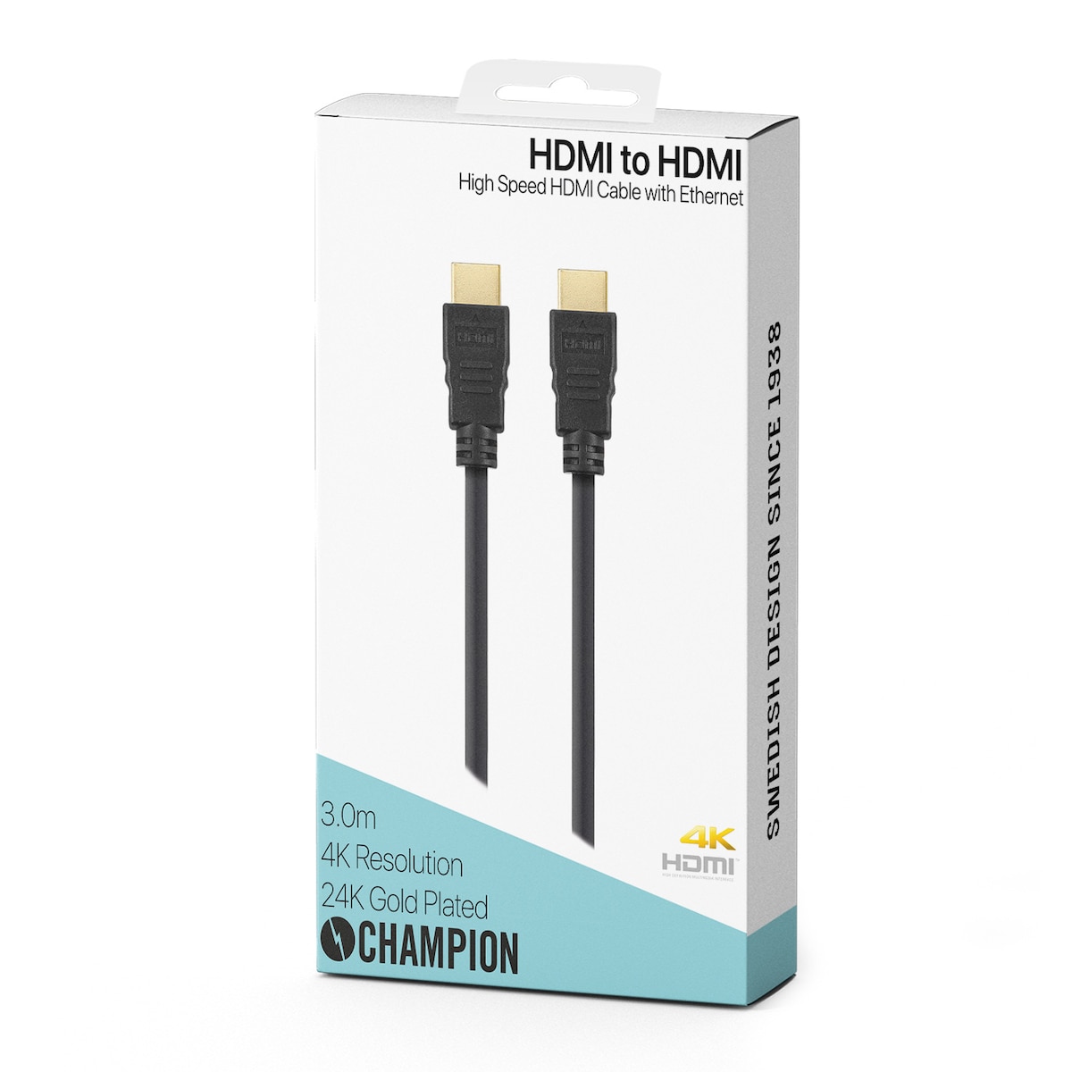 Champion HDMI-kabel Ha-Ha Black 3.0m