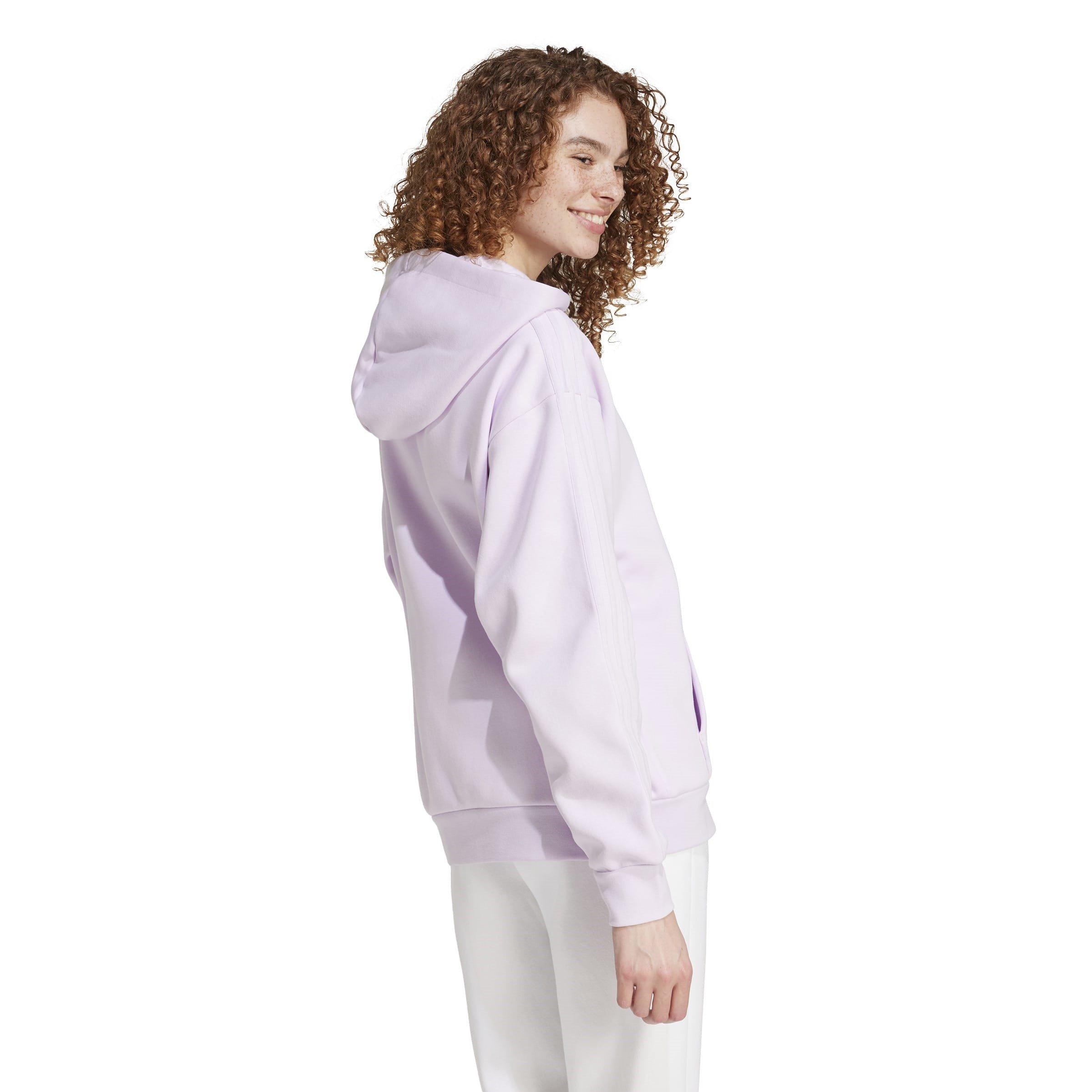 adidas Holiday Graphic 3 Stripe Oversized Hoodie Womens