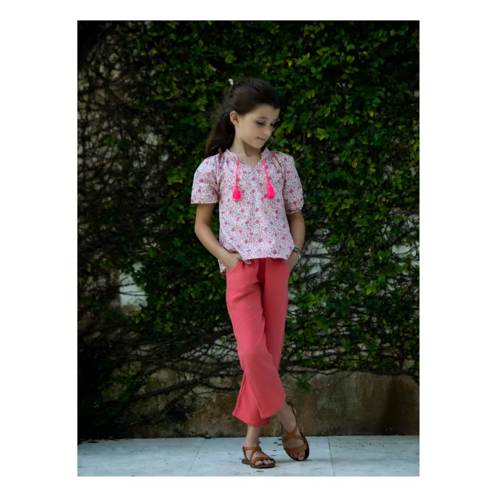 Petite Lucette Pantalon Coton Bio Paul | Rouge