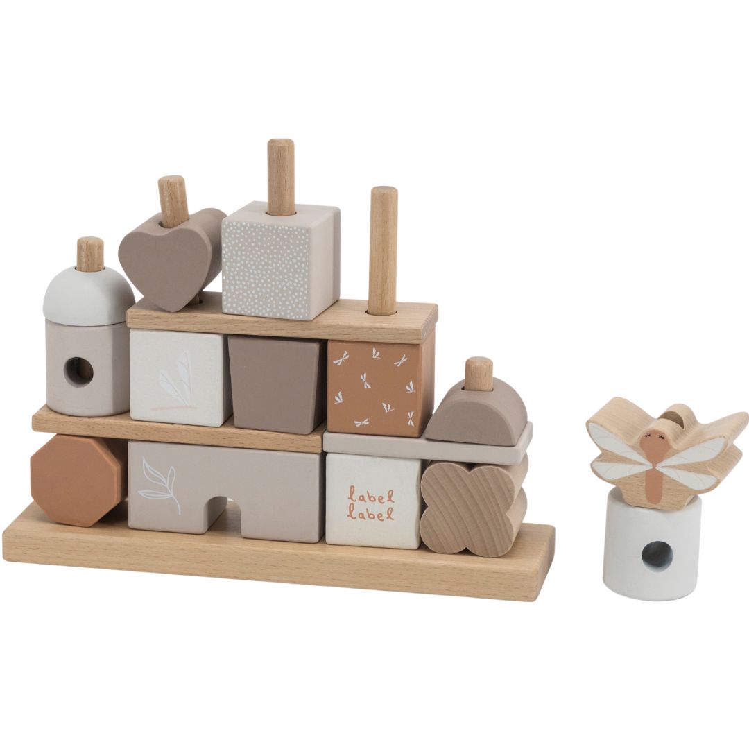 Label label stapelblokken house nougat 25-delig