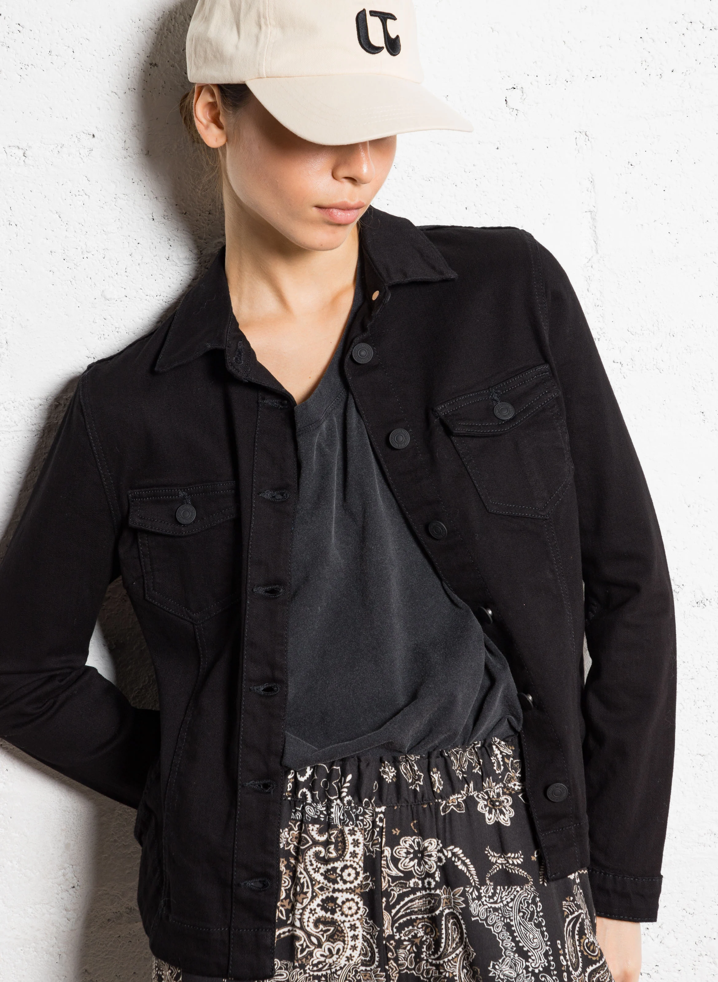 LILLY - Veste en jean | Noir