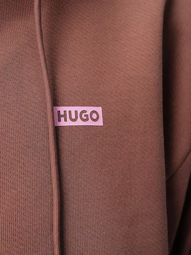 HUGO Kapuzensweatjacke NARDIMEZ braun