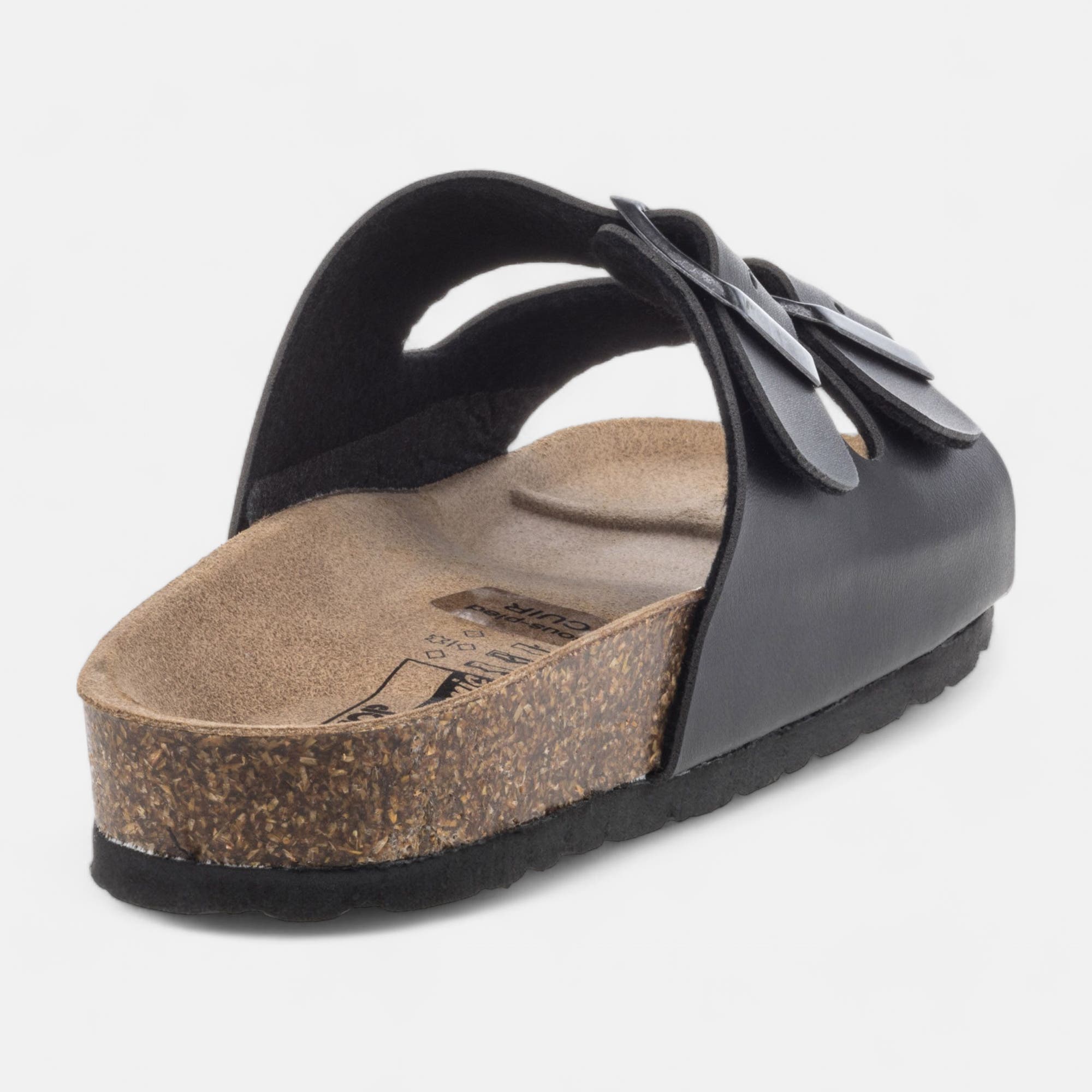 Mules semelle liège Femme noir