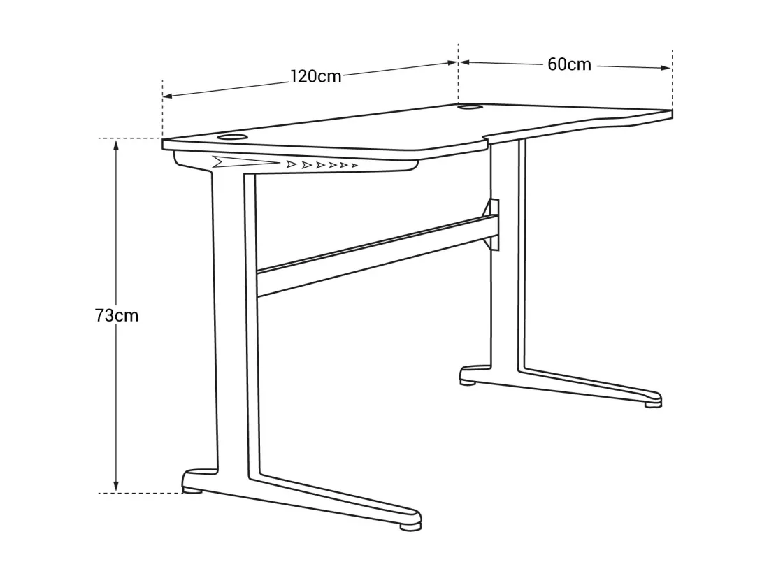 Bureau gamer à LED ALICE - HAPPY GARDEN
