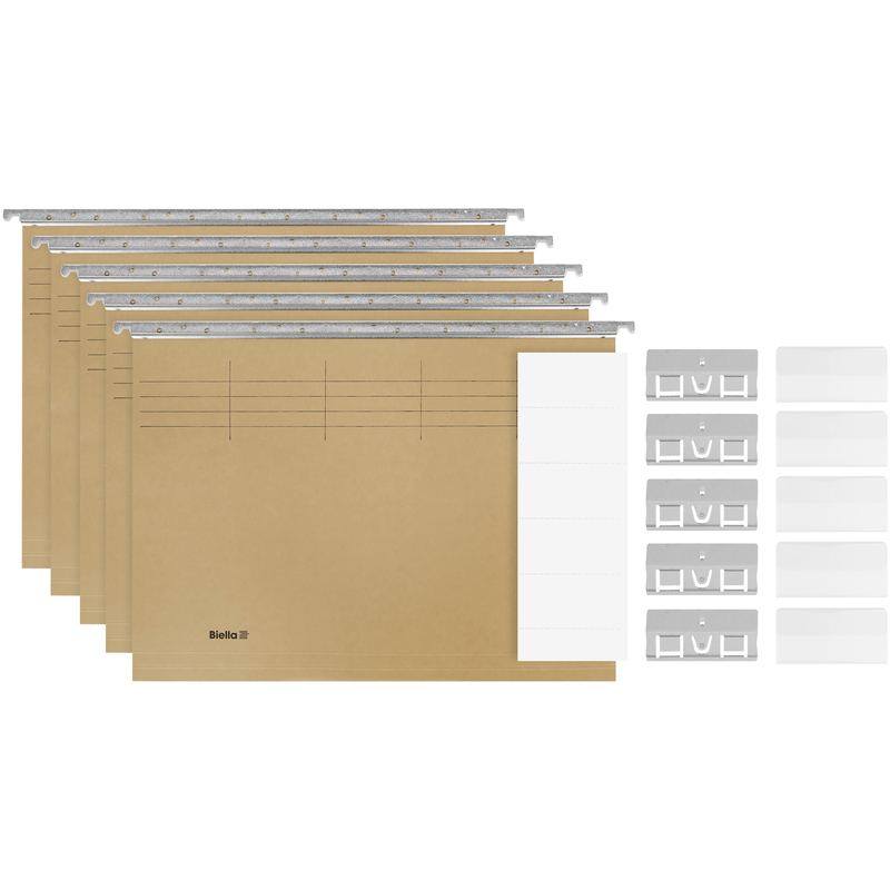 Biella Hängemappen-Set, 26 cm, olivgrün, 5 Stück