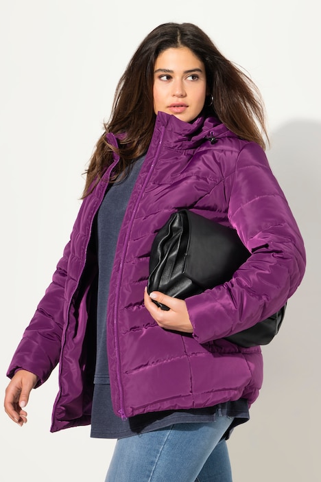 Steppjacke, mit abnehmbarer Kapuze, wasserabweisend