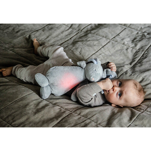 Moonie knuffelkonijn met nachtlamp en geluid - cloud - 28 cm