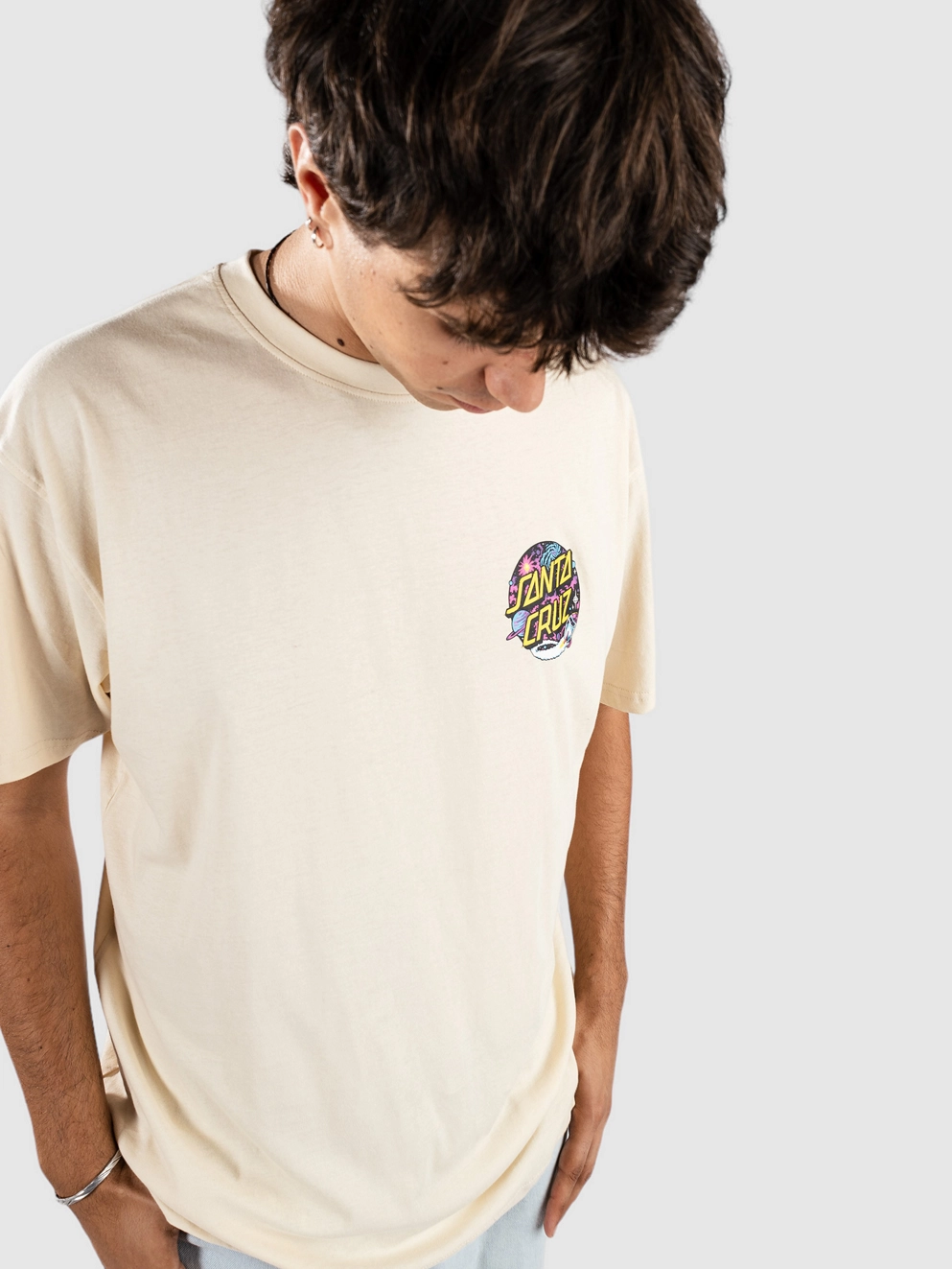 Santa Cruz Space Dot T-Shirt chalk
