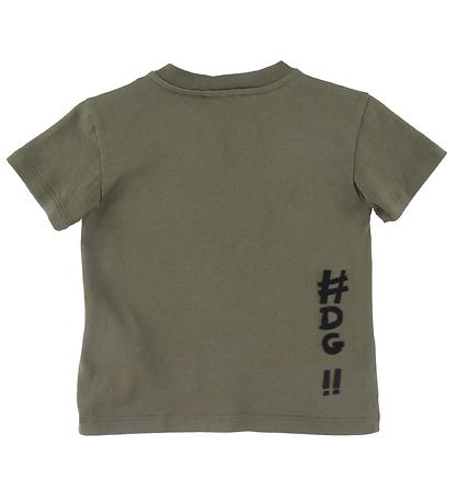 Dolce & Gabbana T-shirt - Giardiniere Maschio - Army Grøn m. Prin
