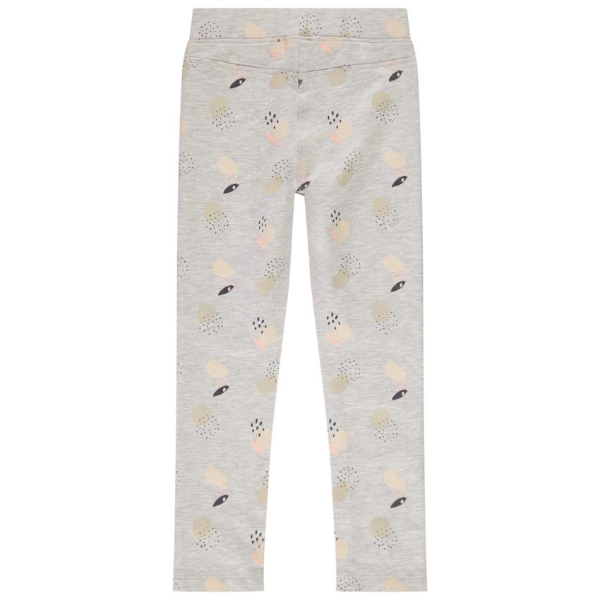 Legging en french terry imprimé fantaisie pour fille - Beige