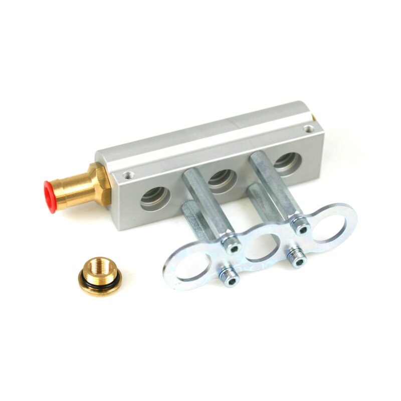 HANA 3 Zylinder Aluminium Injektorleiste für H2001 Injektoren 67R-01