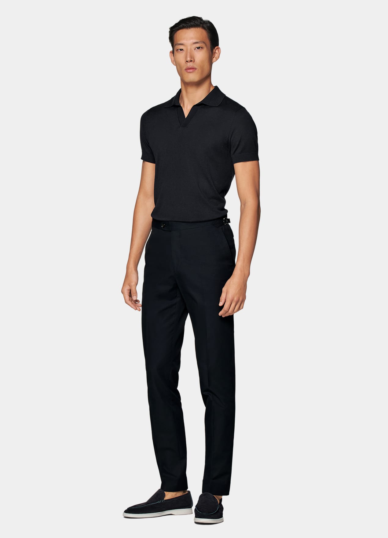 Pantalon Slim Leg Straight bleu marine