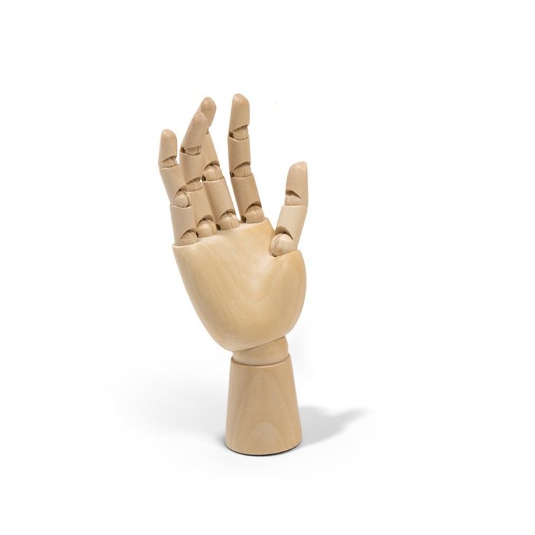Modellhand, Holz unlackiert