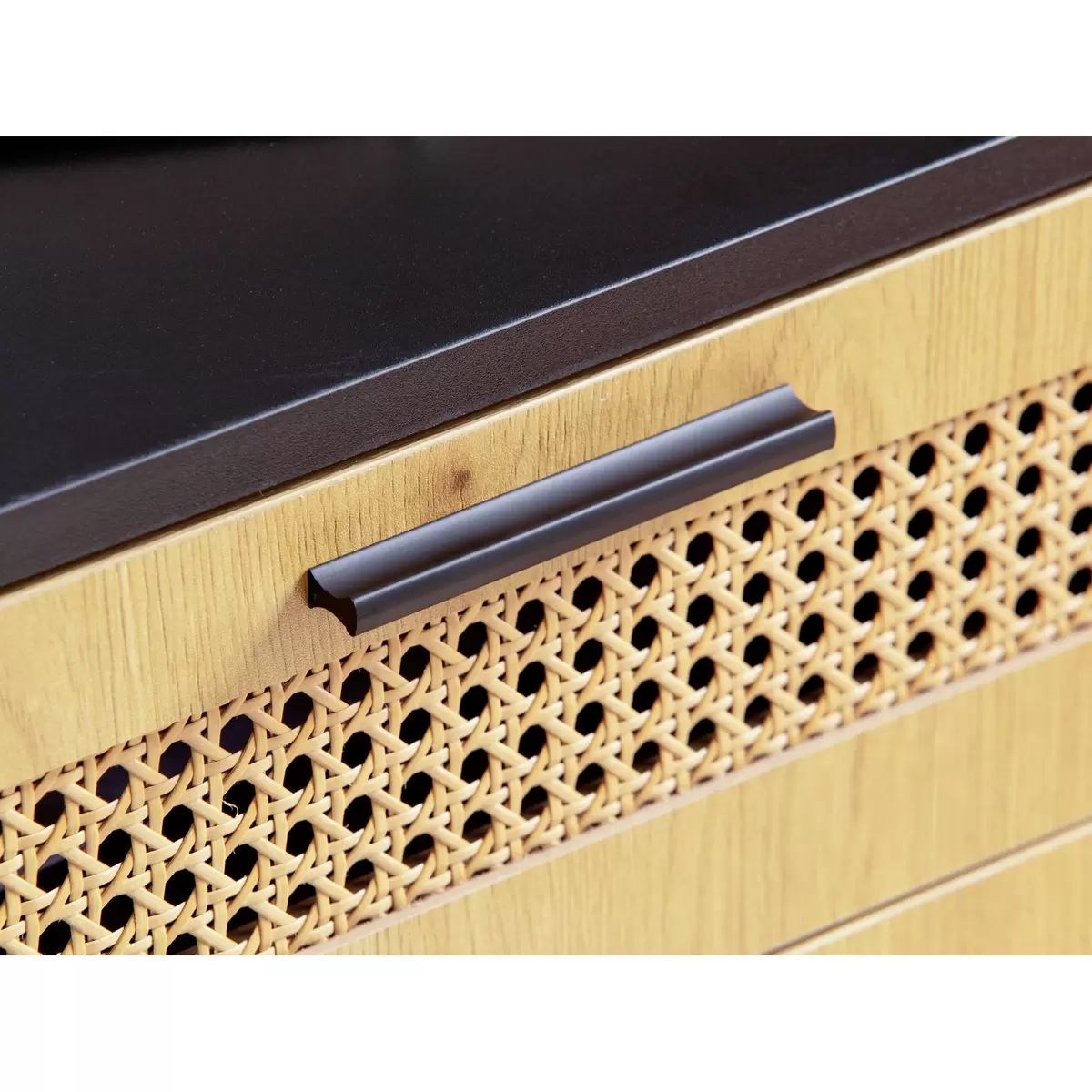 Highboard Besancon hellbraun,schwarz