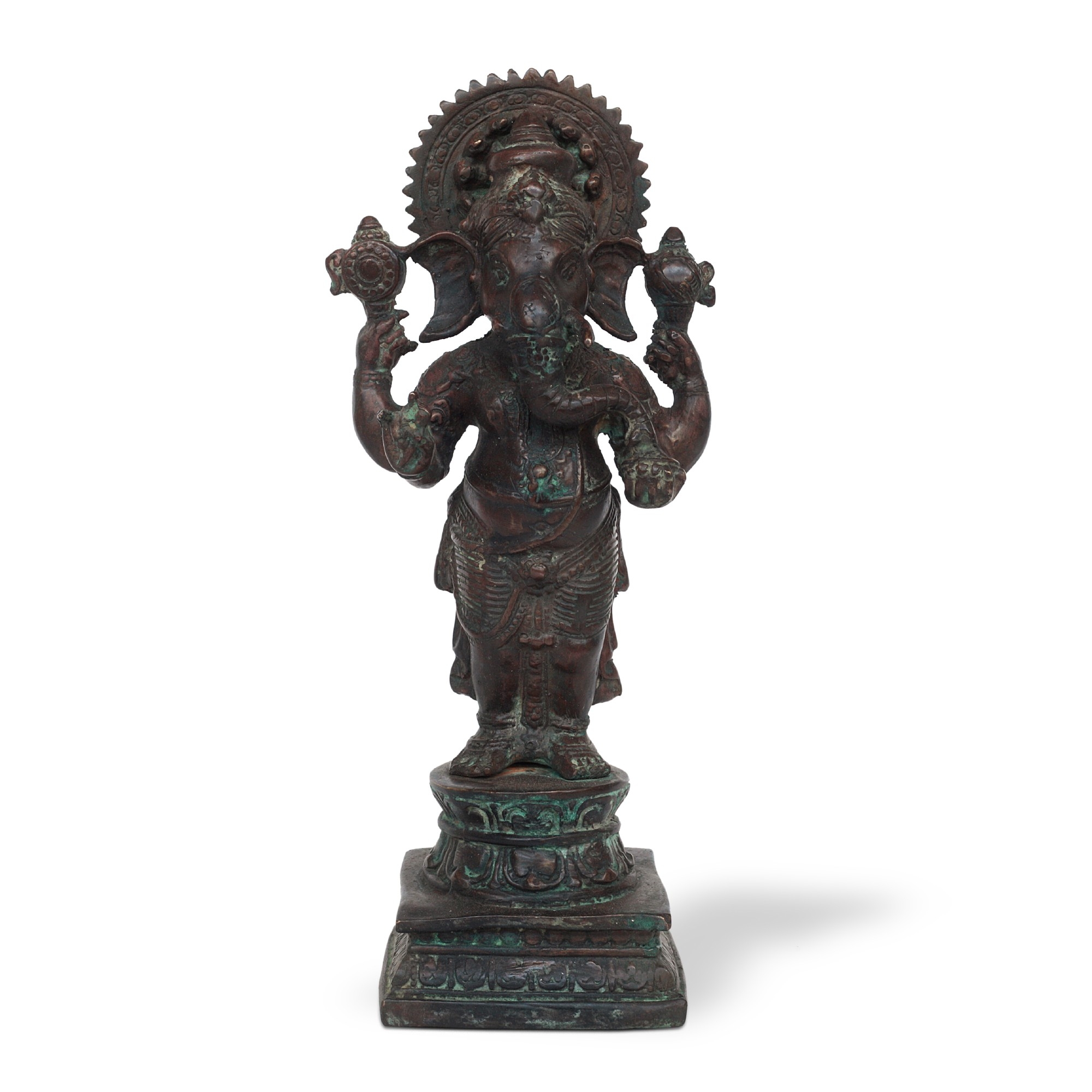 Bronze-Statue 'Ganesha stehend', H 24 cm, B 10 cm, T 7 cm von fischer's lagerhaus