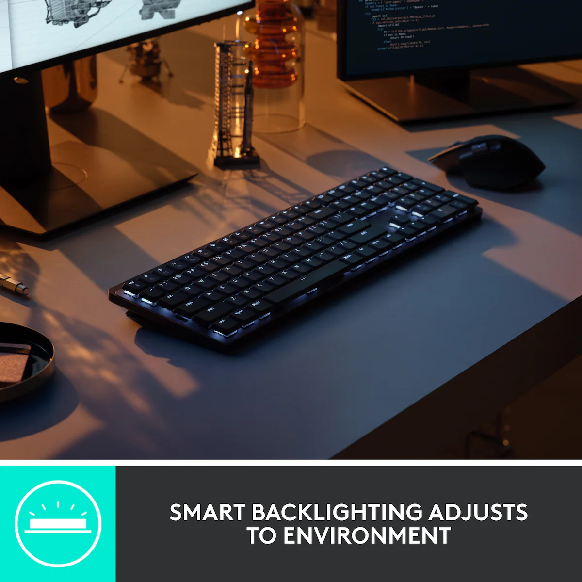 Logitech MX Mechanical trådløst tastatur (grafitt)