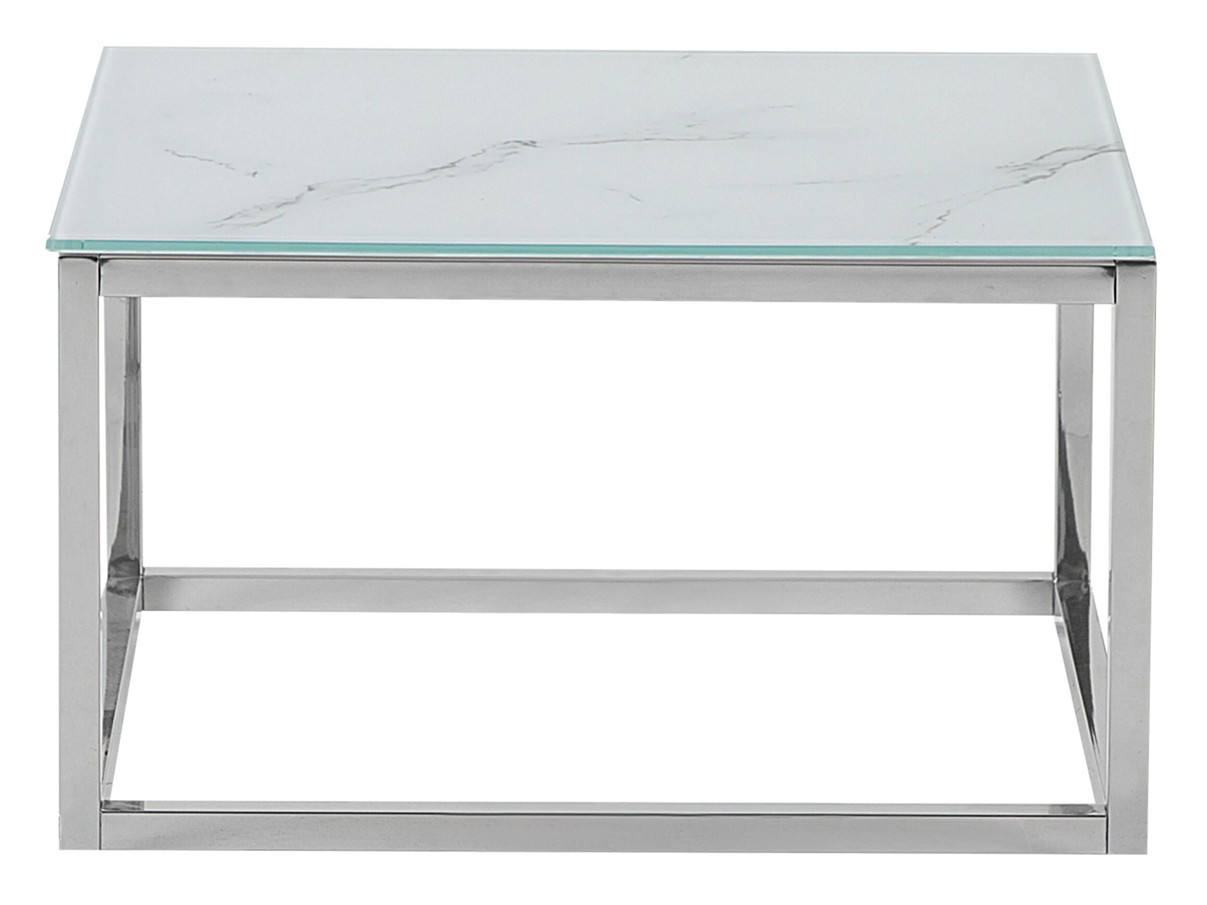 Set van 2 salontafels BREA Veiligheidsglas Wit marmer