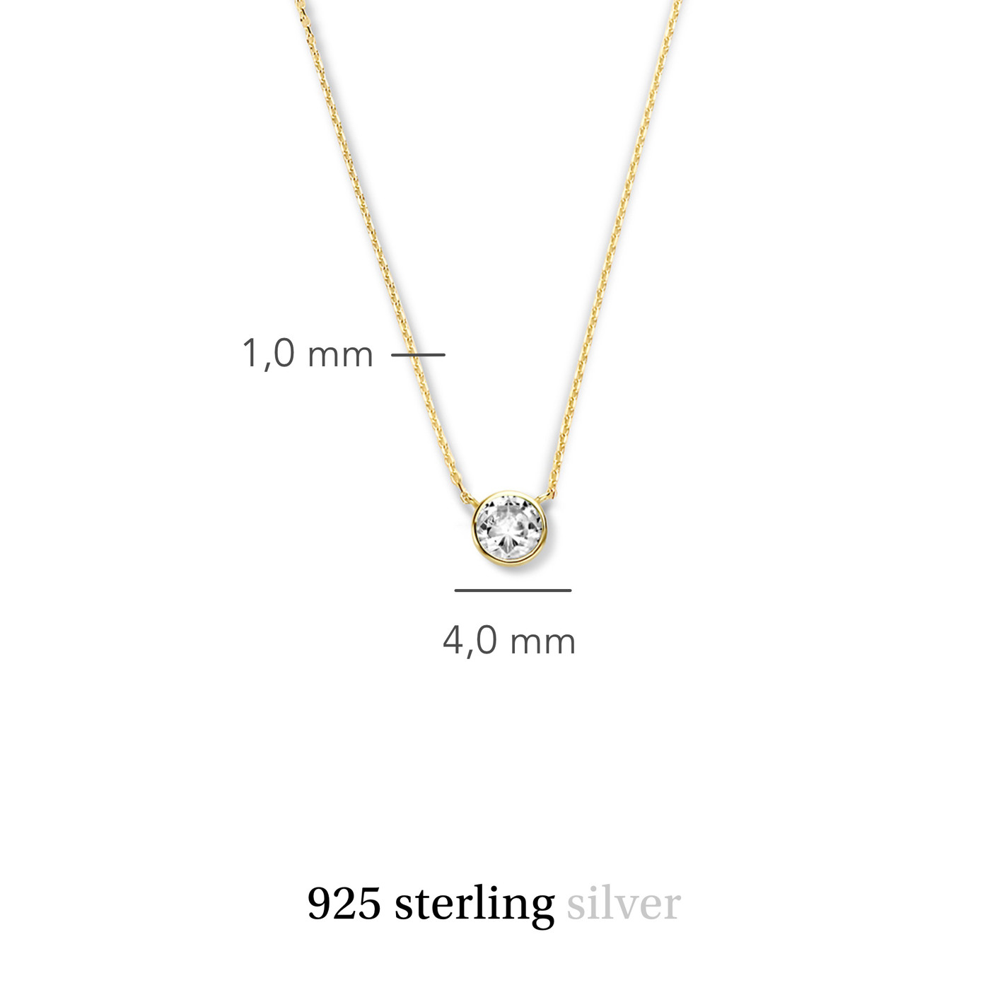 geboortesteen sieraden, ketting Violet Hamden Violet Hamden Goud