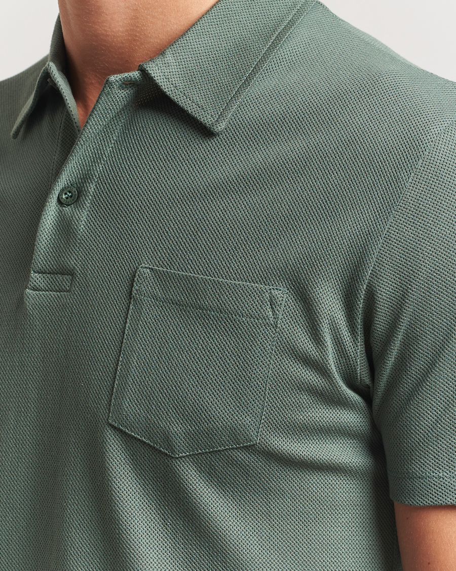 Sunspel Riviera Polo Shirt Dusk Green