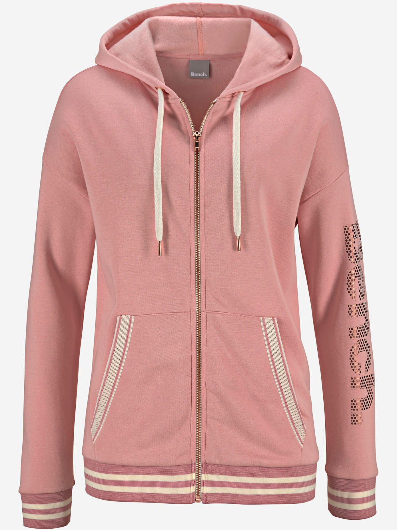 Veste sweat à capuche et détails brillants