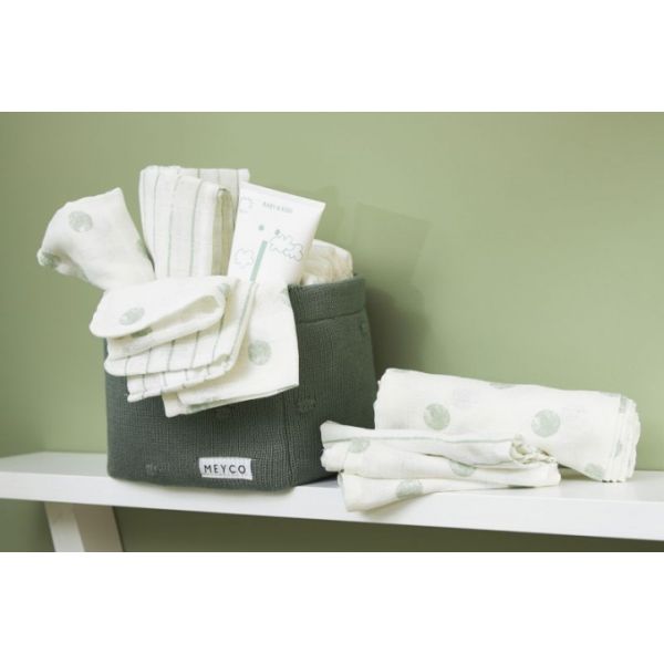 Meyco Monddoekjes - 3 Stuks - Dot Stripe - Sand