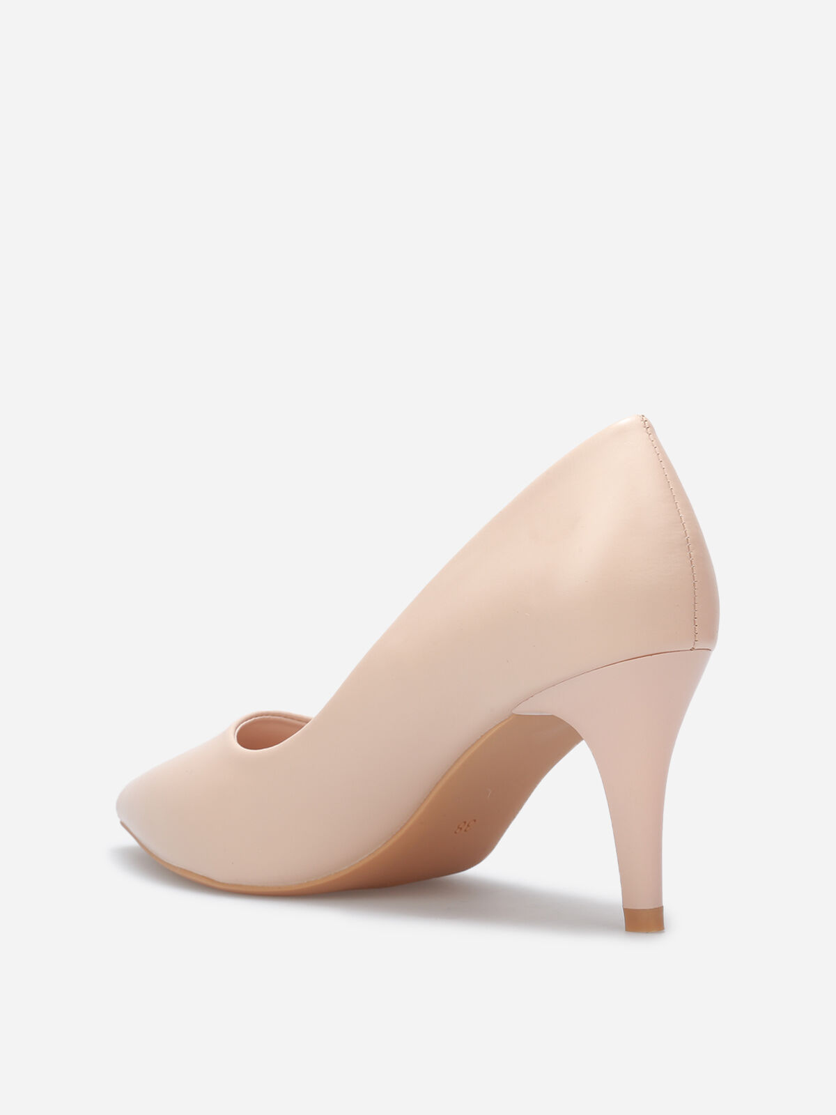 Escarpins pointus à talon fin- Nude
