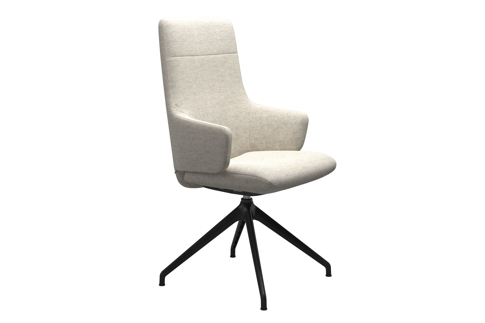 Chilli spisestol Tekstil Peony - Light Beige - Sort