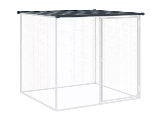 Poulailler avec toit anthracite 603x98x90 cm acier galvanisé