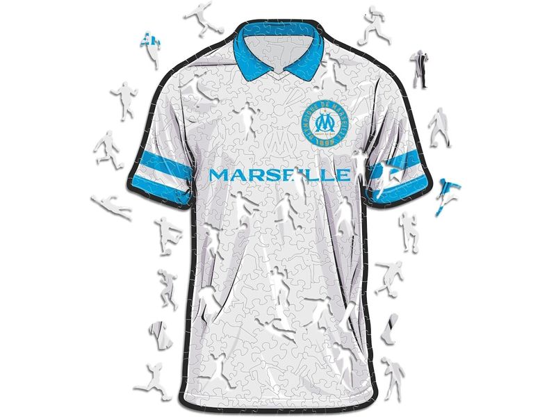 Iconic Puzzle Olympique Marseille – Trikot Offizielles Holzpuzzle, Grösse M