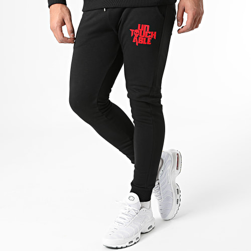 Ensemble De Survêtement Logo Back Noir Rouge