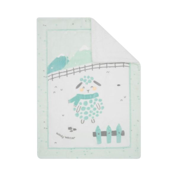 Kikkaboo Cobertor de Bebé Super Macio Sherpa 80/110 cm Sleepy Sheep