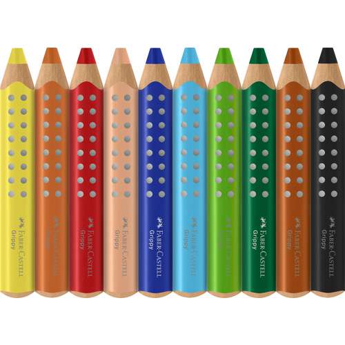 FABER-CASTELL Buntstifte Grippy, 10er-Set