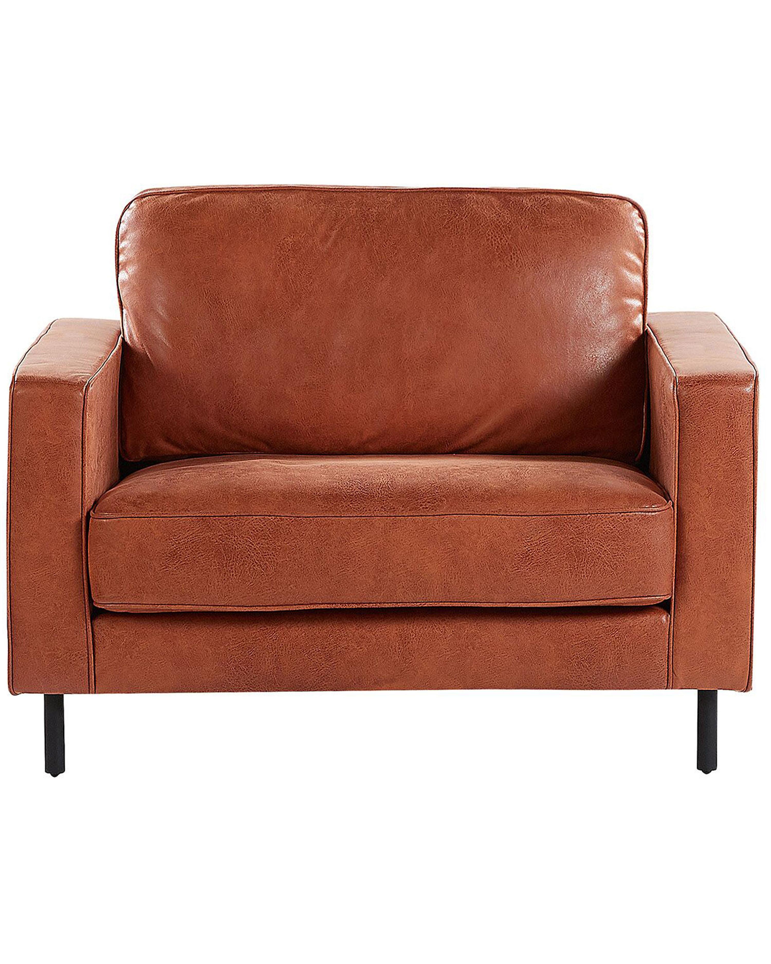 Fauteuil SAVALEN Kunstleer Goudbruin