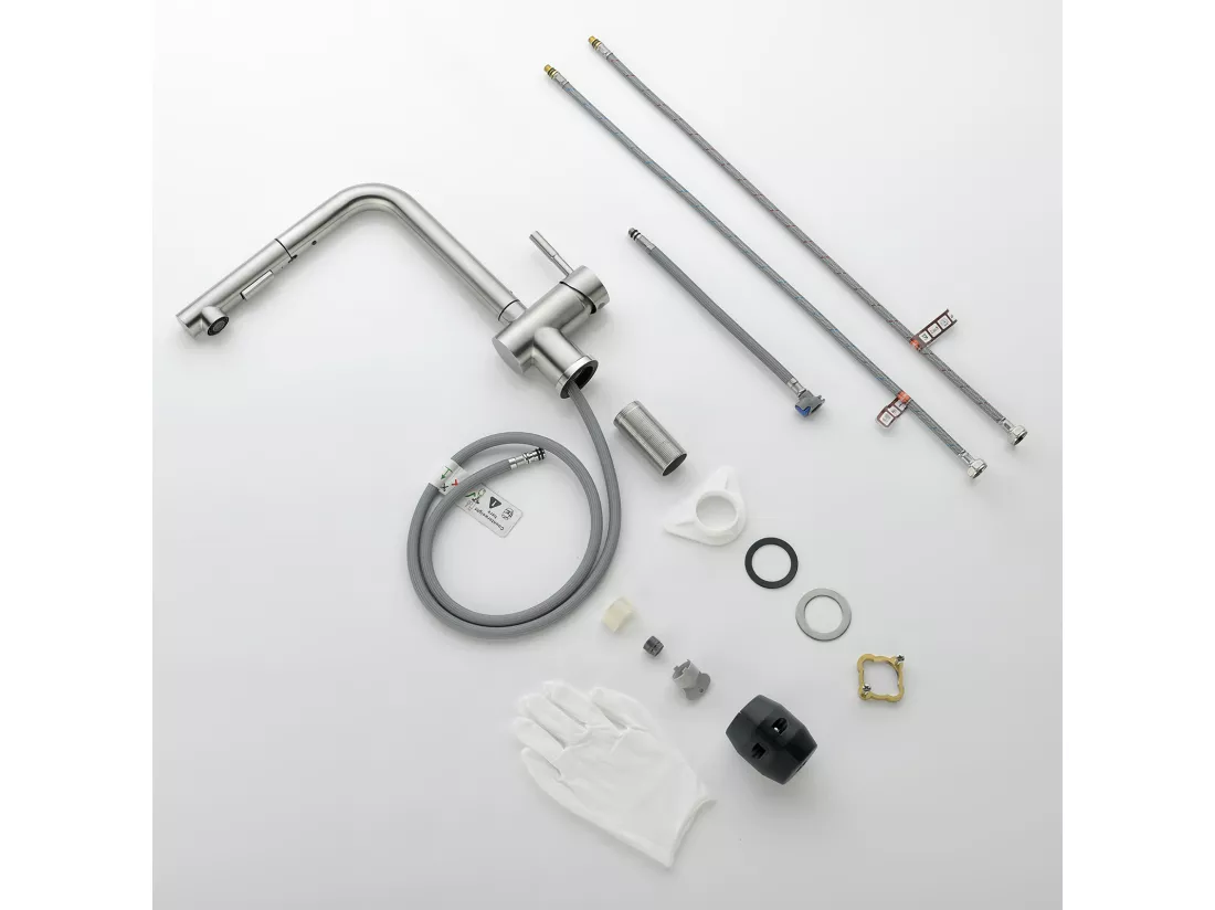 2PCS Cecipa max Robinet Cuisine Extractible - Mitigeur de Evier 2 modes de pulvérisat - rotatif à 360° - Brossé,EU Modèle