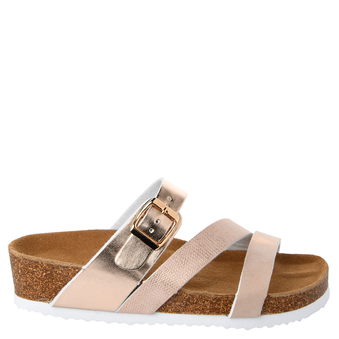 Gina Benotti Damen Sandalen mit drei Riemen rosa