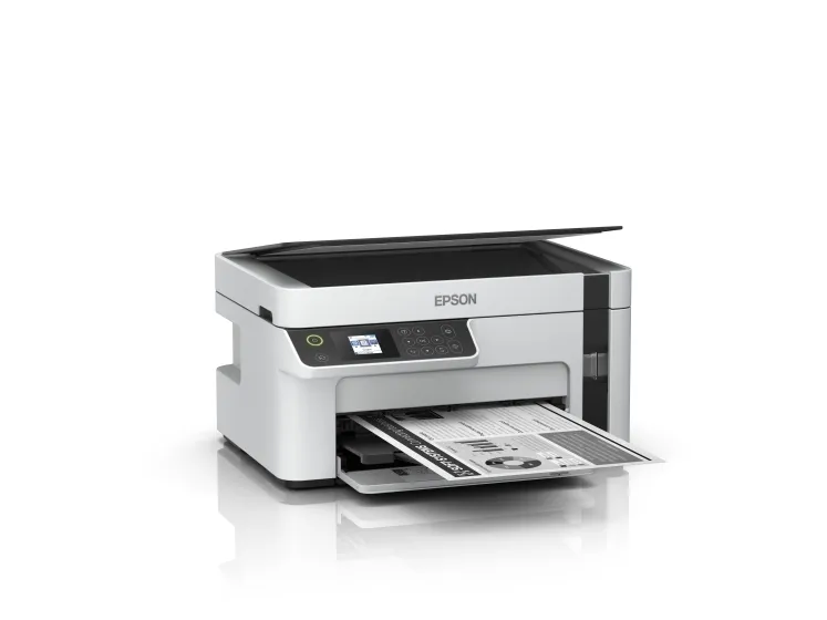 Epson EcoTank ET-M2120 - Multifunktionsprinter - S/H - blækprinter - A4/Legal (medie) - op til 15 spm (udskriver) - 150 ark - USB, Wi-Fi - hvid
