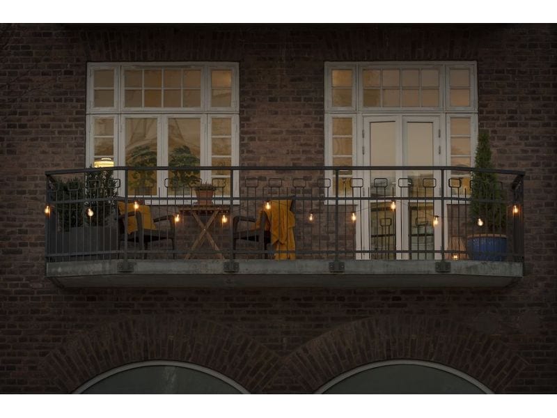 Konstsmide Lichterkette LED Party Lichterkette - klar LED-Lichterkette für durchtanzte Vollmondnächte
