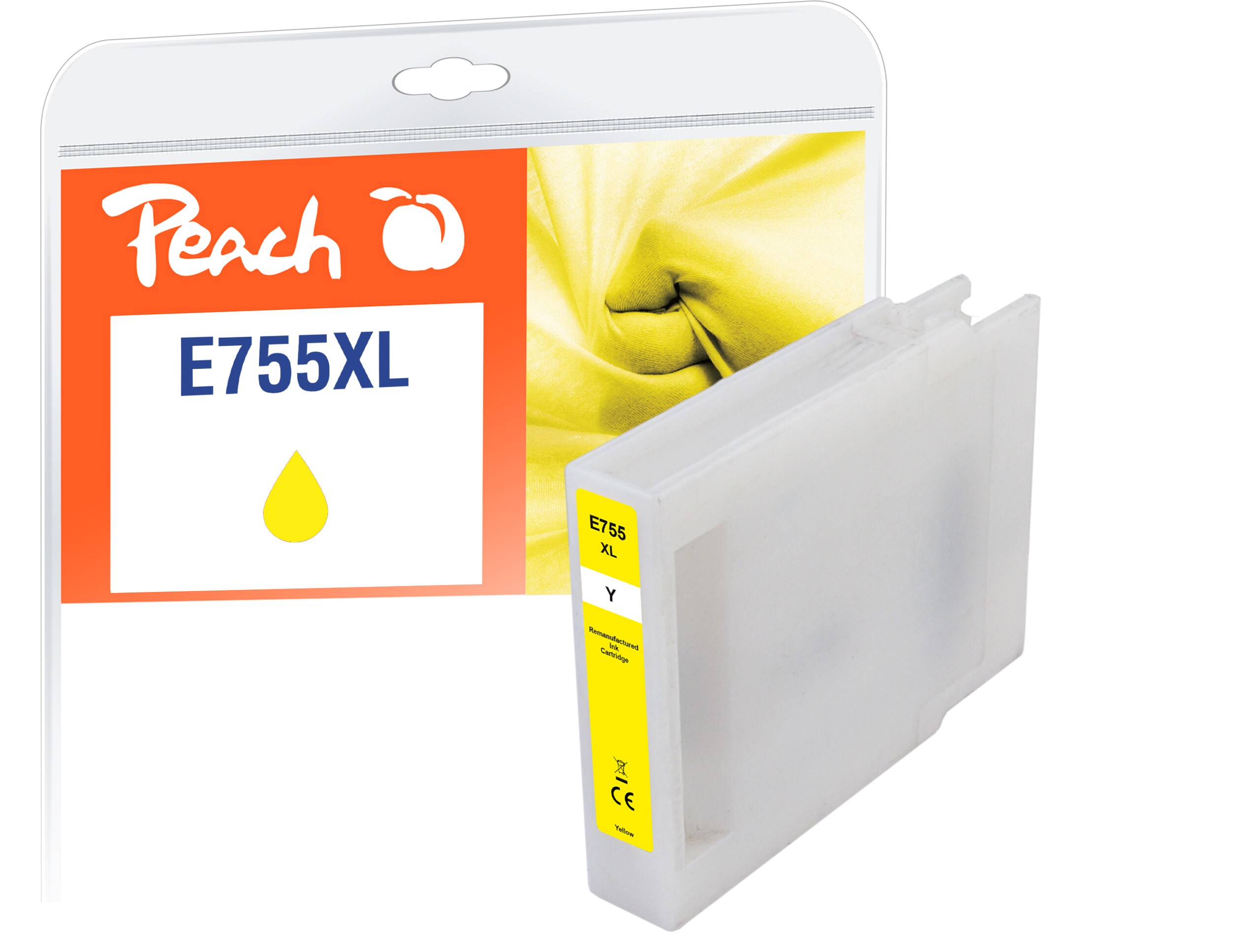 Peach E754/755/756 XL Druckerpatrone XL ye ersetzt Epson T7554Y, C13T755440 für z.B. Epson WorkForce Pro WF -6530 MFP, Epson WorkForce Pro WF -8090 (wiederaufbereitet)